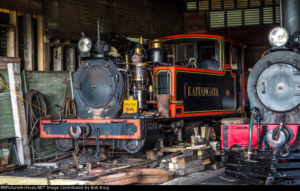 KAITANGATA 4270 is the other steam locomotive kept operational at Shantytown